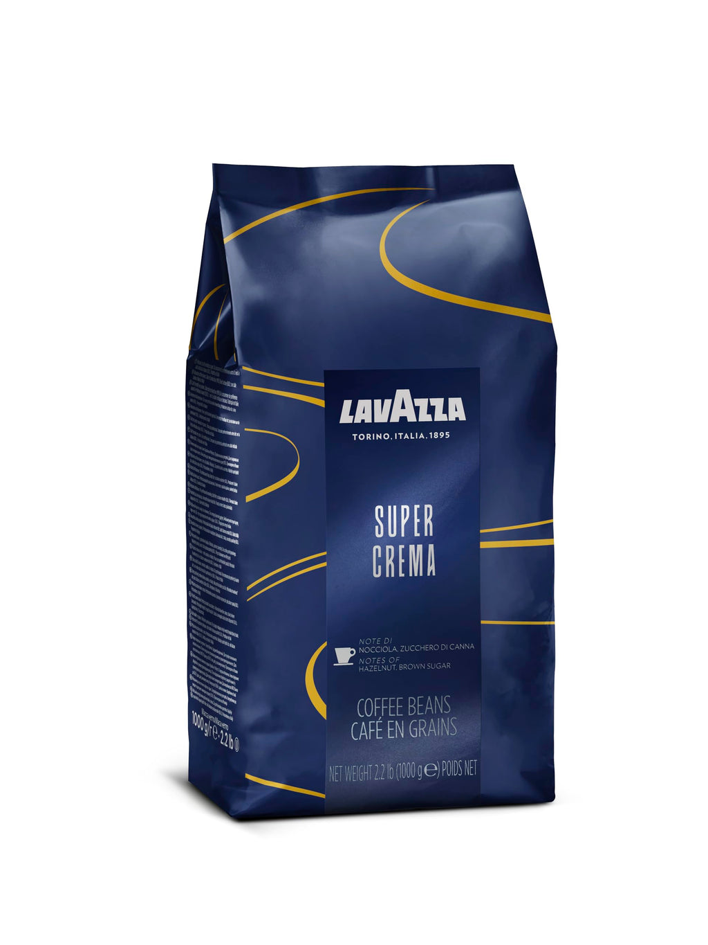 Lavazza Super Crema Whole Bean Coffee Blend, Medium Roast 1kg